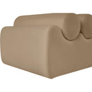  Color_Tan -- Rumble Tan Vegan Leather Upholstered Bench IMAGE 6
