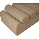  Color_Tan -- Rumble Tan Vegan Leather Upholstered Bench IMAGE 7