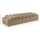  Color_Tan -- Rumble Tan Vegan Leather Upholstered Bench IMAGE 9