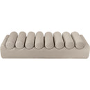 Meridian Rumble Taupe Vegan Leather Bench IMAGE 5