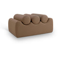 Color_Brown -- Rumble Brown Vegan Leather Upholstered Bench IMAGE 1