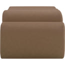  Color_Brown -- Rumble Brown Vegan Leather Upholstered Bench IMAGE 4