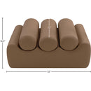  Color_Brown -- Rumble Brown Vegan Leather Upholstered Bench IMAGE 8
