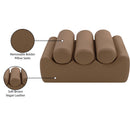  Color_Brown -- Rumble Brown Vegan Leather Upholstered Bench IMAGE 9