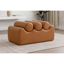Meridian Rumble Cognac Vegan Leather Bench IMAGE 2