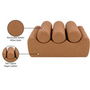  Color_Cognac -- Rumble Cognac Vegan Leather Upholstered Bench IMAGE 9