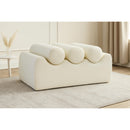 Meridian Rumble Cream Vegan Leather Bench IMAGE 2