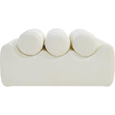  Color_Cream -- Rumble Cream Vegan Leather Upholstered Bench IMAGE 3