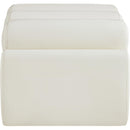  Color_Cream -- Rumble Cream Vegan Leather Upholstered Bench IMAGE 4