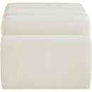 Meridian Rumble Cream Vegan Leather Bench IMAGE 4