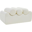  Color_Cream -- Rumble Cream Vegan Leather Upholstered Bench IMAGE 5