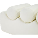  Color_Cream -- Rumble Cream Vegan Leather Upholstered Bench IMAGE 6