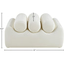  Color_Cream -- Rumble Cream Vegan Leather Upholstered Bench IMAGE 8