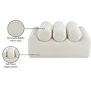  Color_Cream -- Rumble Cream Vegan Leather Upholstered Bench IMAGE 9