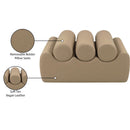  Color_Tan -- Rumble Tan Vegan Leather Upholstered Bench IMAGE 9
