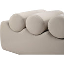  Color_Taupe -- Rumble Taupe Vegan Leather Upholstered Bench IMAGE 6