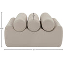Meridian Rumble Taupe Vegan Leather Bench IMAGE 8