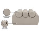  Color_Taupe -- Rumble Taupe Vegan Leather Upholstered Bench IMAGE 9