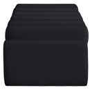  Color_Black -- Meridian Rumble Vegan Leather Upholstered Bench IMAGE 4