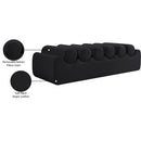 Meridian Rumble Black Vegan Leather Bench IMAGE 9