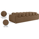  Color_Brown -- Rumble Brown Vegan Leather Upholstered Bench IMAGE 9