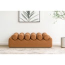 Meridian Rumble Cognac Vegan Leather Bench IMAGE 2