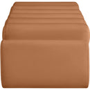  Color_Cognac -- Rumble Cognac Vegan Leather Upholstered Bench IMAGE 4