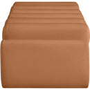 Meridian Rumble Cognac Vegan Leather Bench IMAGE 4