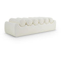  Color_Cream -- Rumble Cream Vegan Leather Upholstered Bench IMAGE 1