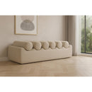Meridian Rumble Cream Vegan Leather Bench IMAGE 2