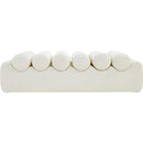  Color_Cream -- Rumble Cream Vegan Leather Upholstered Bench IMAGE 3