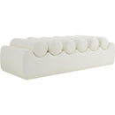 Meridian Rumble Cream Vegan Leather Bench IMAGE 5