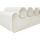  Color_Cream -- Rumble Cream Vegan Leather Upholstered Bench IMAGE 6