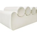 Meridian Rumble Cream Vegan Leather Bench IMAGE 6