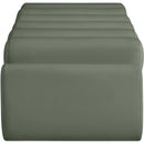  Color_Green -- Rumble Green Vegan Leather Upholstered Bench IMAGE 4
