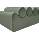  Color_Green -- Rumble Green Vegan Leather Upholstered Bench IMAGE 6