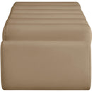  Color_Tan -- Rumble Tan Vegan Leather Upholstered Bench IMAGE 4