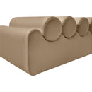  Color_Tan -- Rumble Tan Vegan Leather Upholstered Bench IMAGE 6