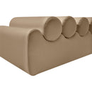 Meridian Rumble Tan Vegan Leather Bench IMAGE 6