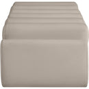  Color_Taupe -- Rumble Taupe Vegan Leather Upholstered Bench IMAGE 4