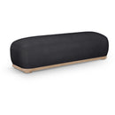  Color_Black -- Meridian Calum Chenille Fabric Upholstered Bench IMAGE 1