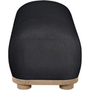  Color_Black -- Meridian Calum Chenille Fabric Upholstered Bench IMAGE 4