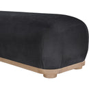  Color_Black -- Meridian Calum Chenille Fabric Upholstered Bench IMAGE 6