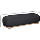  Color_Black -- Meridian Calum Chenille Fabric Upholstered Bench IMAGE 7