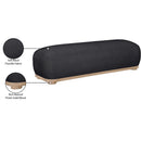  Color_Black -- Meridian Calum Chenille Fabric Upholstered Bench IMAGE 8