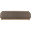  Color_Brown -- Calum Brown Chenille Fabric Upholstered Bench IMAGE 3