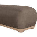  Color_Brown -- Calum Brown Chenille Fabric Upholstered Bench IMAGE 6