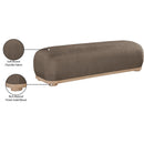  Color_Brown -- Calum Brown Chenille Fabric Upholstered Bench IMAGE 8