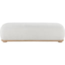  Color_Cream -- Calum Cream Chenille Fabric Upholstered Bench IMAGE 3