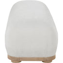  Color_Cream -- Calum Cream Chenille Fabric Upholstered Bench IMAGE 4
